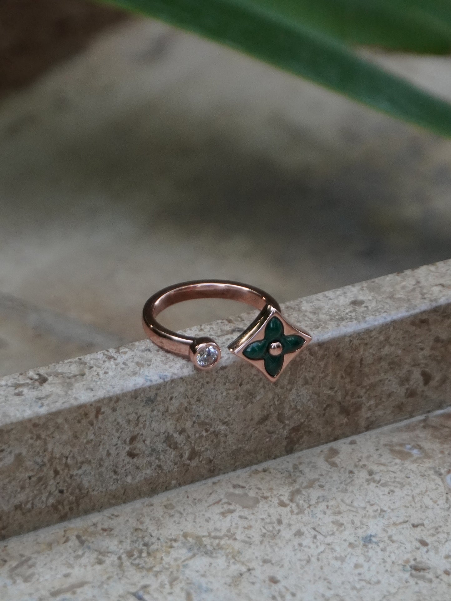 Emerald Twist Ring