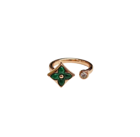 Emerald Twist Ring