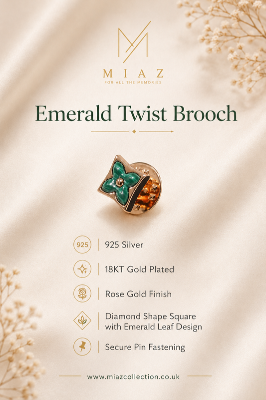 Emerald Twist Brooch