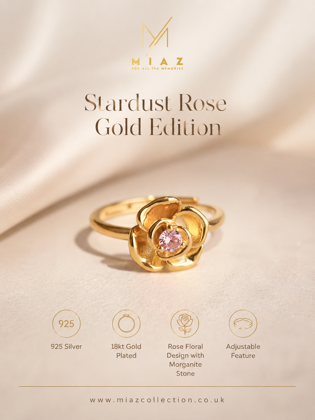 The Subtle Rose Ring- Gold Edition